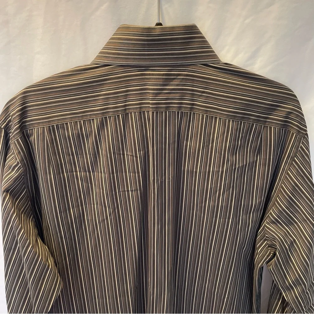 Banana Republic Striped Long Sleeve Dress Shirt Large Office Business‎ Workwear